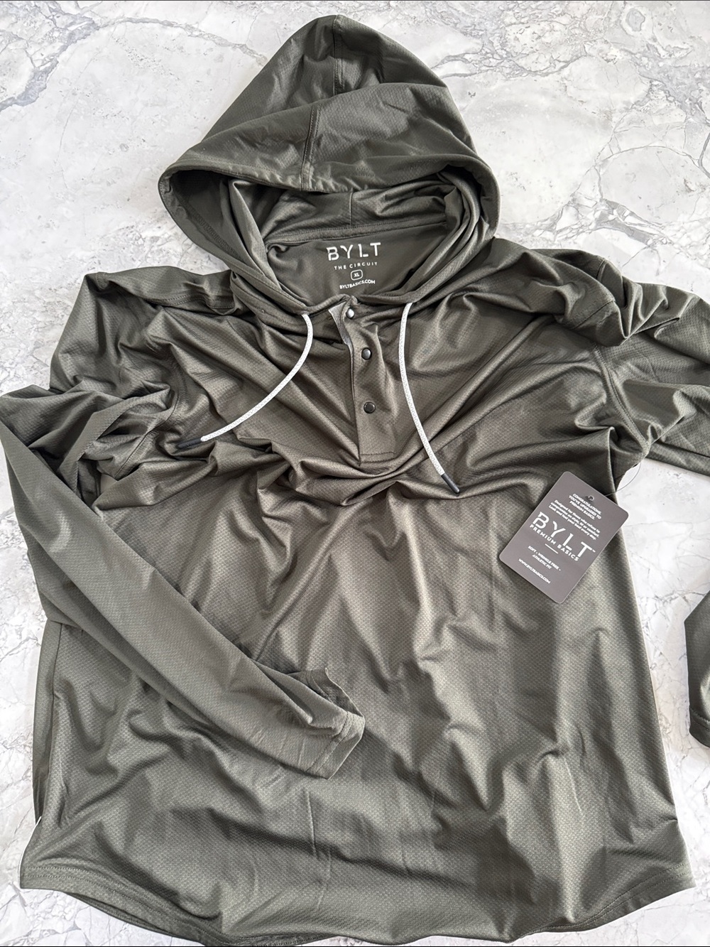 BYLT Basics Olive Green Performance Hoodie